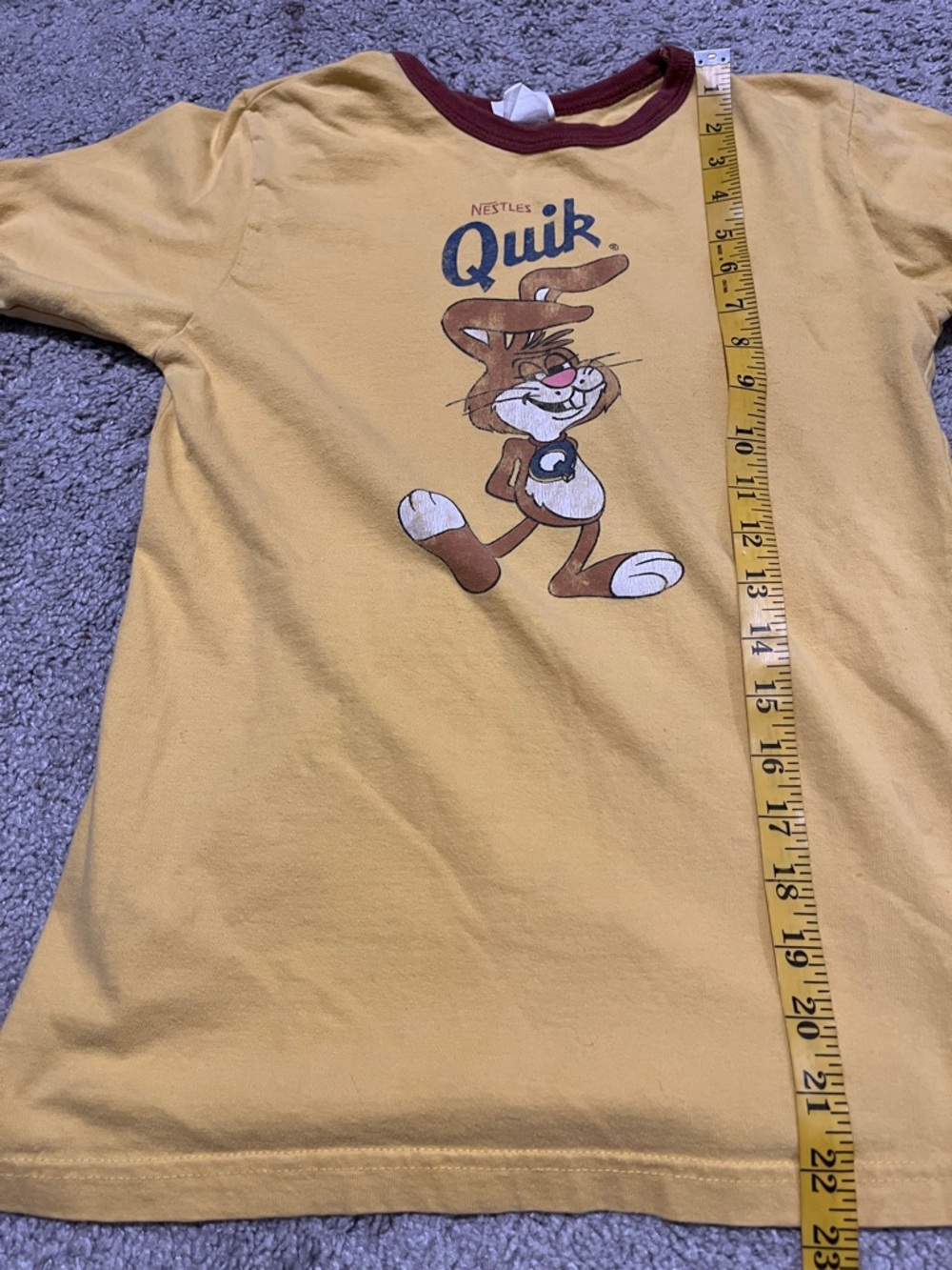 Y2K Nestles Quik Bunny Yellow Brown Graphic T-Shirt Chocolate Milk 2000’s - Picture 10 of 10